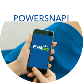 Round button that links to the PowerSnap! page